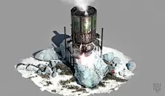 Frostpunk - Building exterior concepts, Jakub Kowalczyk : Artworks I made for Frostpunk the game during the early stage of developement.  
Buildings in strategy games frequently lose a sense of scale and look like doll houses. To avoid it we came up with 