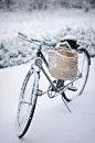 bike in snow