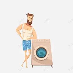 手绘时尚洗衣机矢量图 免抠png 设计图片 免费下载 页面网页 平面电商 创意素材