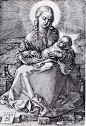 德国：阿尔弗雷德·丢勒   圣母与襁褓中的圣婴 - madonna with the swaddled infant