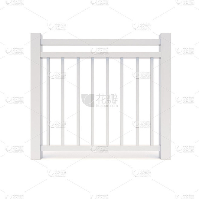 白色金属设计栏杆