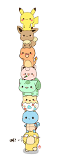 pokemon。画一组神奇宝贝，来自@基质的菊长大人: 