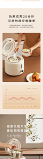 Apixintl安本素低糖电饭煲家用迷你智能米汤分离1-2人小型电饭锅