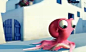 【奥斯卡最佳动画短片提名《章鱼的爱情》】：希腊某海滨小镇的水产店内，桔黄色的雄章鱼和粉红色的雌章鱼相亲相爱，但是一只人类的手拆散了它们。一场拯救爱情的保卫战在小镇的街头轰轰烈烈展开了…… http://t.cn/zjh5DmC