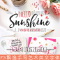 PS设计素材 飘逸手写艺术英文字体 LOGO海报字体素材 Sunshine-淘宝网