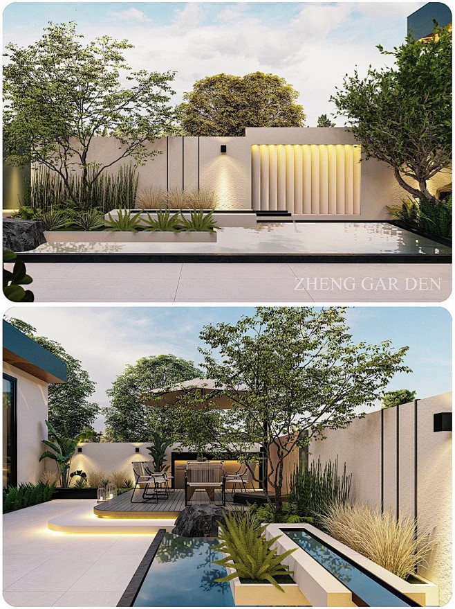 现代庭院·空间里的悠闲时光_Gar den_8_花园设计师正正_来自小红书网页版