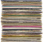 Stack of 94 vinyl records