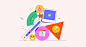 Behance 上的 Adobe CC for Teams · Homepage illustrations