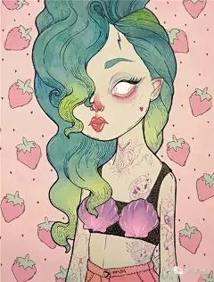 时尚插画| LOll3和她的原宿大头娃娃~-时装画/手绘技巧-服装设计教程-服装设计网