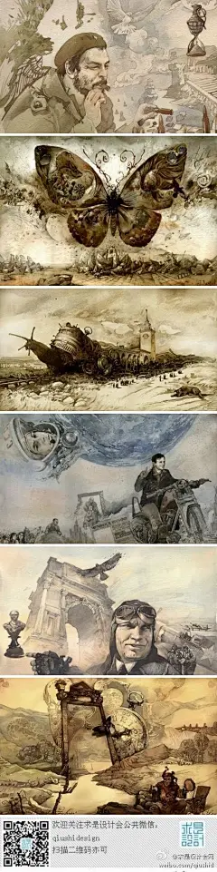 #求是爱插画#构图细腻，很有故事性的作品，by:Yuri Laptev