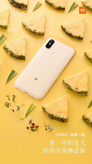 小米手机夏至文案凤梨背景