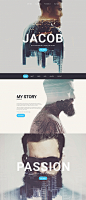 Template 58543 - Jacob Photographer  Responsive Moto CMS 3 Template