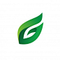 Letter g leaf logo vector