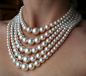 Classic Vintage Five Strand Pearl Necklace