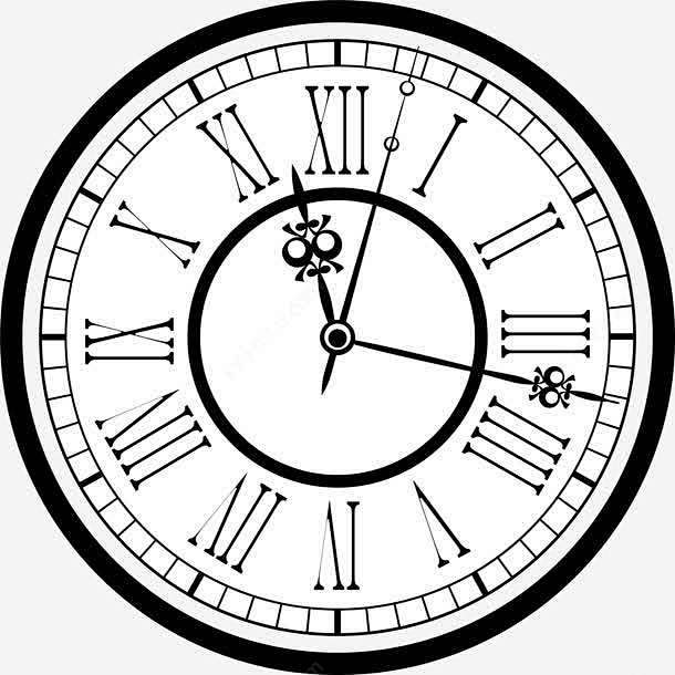 复古罗马数字表盘时钟png免抠素材_新图...