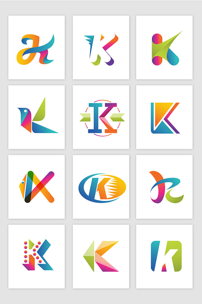 k字母标志logo矢量设计图形