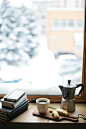 coffee on a winter morning.