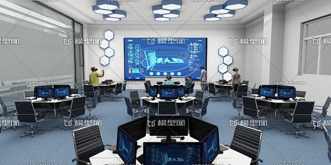 VR教室，课室，未来教育，创客教室，现代课堂，AR科技感