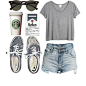 A fashion look from April 2013 featuring Monki t-shirts, Bardot shorts and Carven sunglasses. Browse and shop related looks.