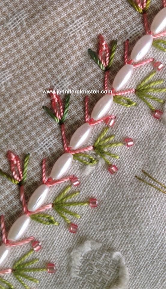 Embroidery over bead...