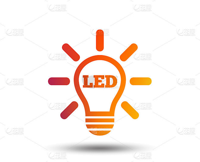 Led灯灯图标。能量的象征。