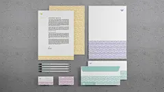 办公用品文具名片信纸企业形象展示效果图VI智能图层PS样机素材 Branding Stationery premium mock-up - 南岸设计网 nananps.com
