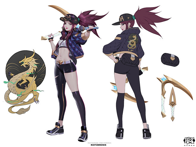 K/DA 阿卡丽（角色设计图）美国洛杉矶...