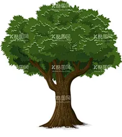 大树  - 源文件下载【酷图网】萌趣,卡通,儿童,矢量图,AI设计图,壁纸,贴纸,印花,手机壳,小动物,头像,可爱,树木,大树,树枝,卡通树
