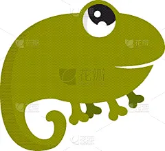 变色龙,绿色,彩色图片,动画片,幽默,可爱的,矢量,图像,奇异的,笑