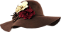 棕色复古法国情调花朵羊毛呢毡帽 -最搭配
