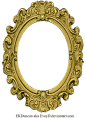 Ornate Gold Frame - Oval 1 by EveyD