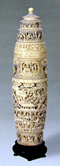 象牙镂雕人物塔式瓶  清　扬州博物馆藏 #文物#