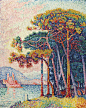 法国新印象派（点彩派）创始人之一 Paul Signac，1863年生于巴黎。1884年与G.修拉交往后，开始接受新印象主义理论，并成为这一运动的骨干人物。其作品富于激情，善用红色作为基调，代表作《圣特罗佩港的出航》《马赛港的入口》等。 ​​​​