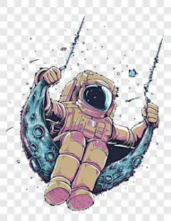 太空人装饰图案PNG图片 来自PNG搜索网 pngss.com 免费免扣png素材下载！
