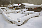 唯美乡村雪景