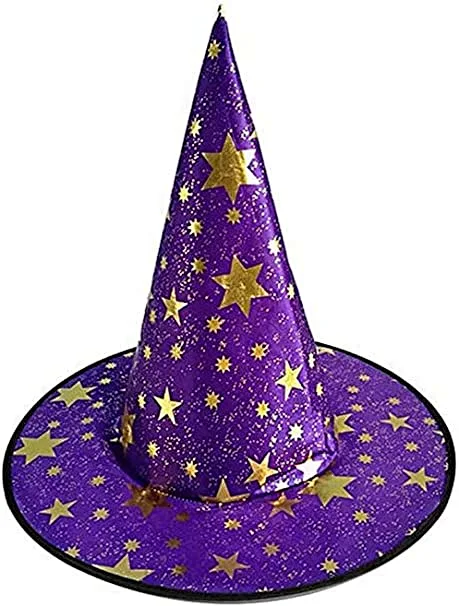 FainFun Cape Et Chapeau De Magicien/sorcière – Ensemble Enfant 3-12 Ans – Longueur Cape 80 Cm – Avec Sac à Bonbons – Halloween, Carnaval