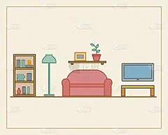 带家具的客厅