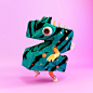 Monster Clothes Alphabet : Personal project 36 days of Tyoe is a project that invites designers, illutrators and graphic artists to express their interpetation of the letters and numbers of the latin alphabetProject create full of 3d softwares and Photosh