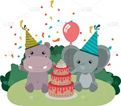 动物,贺卡,可爱的,蛋糕,野生动物,壁纸,象,农场,面部表情,庆祝