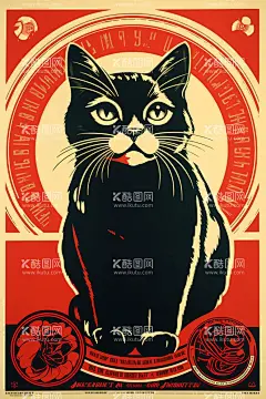 猫咪招贴画  - 源文件下载【酷图网】招贴画,简笔画,猫咪,严肃,高冷,高清,壁纸,手机壁纸