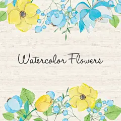 素雅水彩花卉装饰背景矢量图