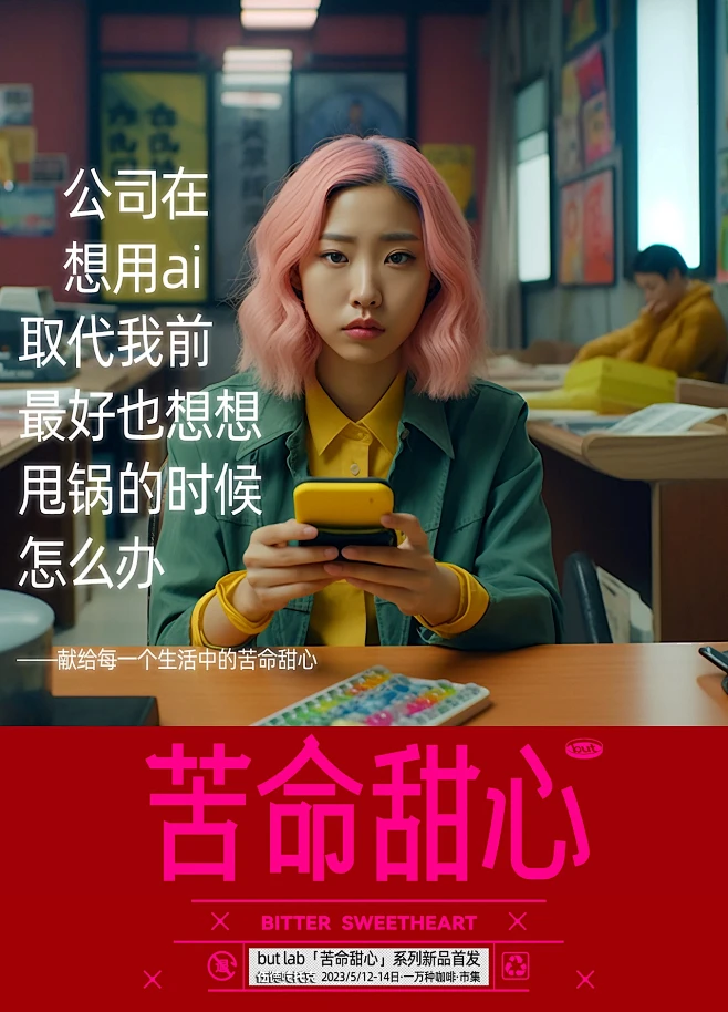 这组AI创作的海报充满了打工人的怨气