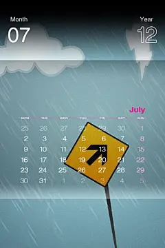 七月日历桌面手机壁纸