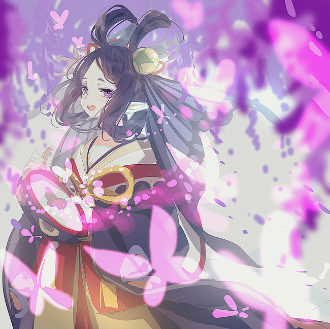 阴阳师手游 蝴蝶精 同人图 插画 壁纸 ...