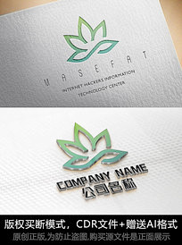 花logo标志小清新商标 CDR
