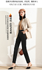 黑色加绒直筒休闲裤女2020冬季新款显瘦大码西裤胖mm宽松百搭裤子-tmall.com天猫