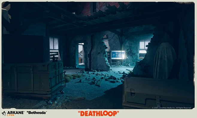 DEATHLOOP Karl's Bay lighting-花瓣网