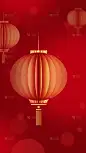 小年简约扁平渐变灯笼光斑组合背景
