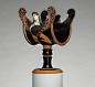 古希腊陶土花瓶架，大量的陶器被用来出口到伊特鲁里亚，约公元前520年
