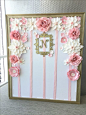 Pink and Ivory paper flower backdrop by @floraldecorbyanita